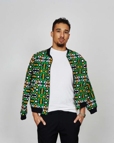 Ali, bomber jacket, Green Graphics, normal fit