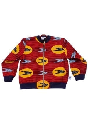 Anissa, bomber jacket, Money has Wings in Red